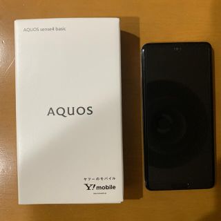 アクオス(AQUOS)の最終値下げ　Aquos sense4 basic SIMフリー　美品(スマートフォン本体)