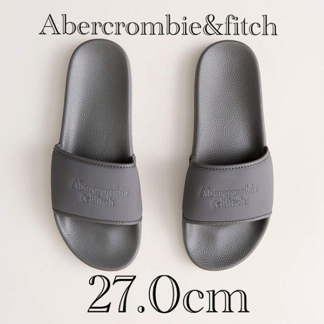 Abercrombie&Fitch(アバクロンビーアンドフィッチ)の新品★ Abercrombie＆Fitch ロゴ スライド サンダル 27cm メンズの靴/シューズ(ビーチサンダル)の商品写真