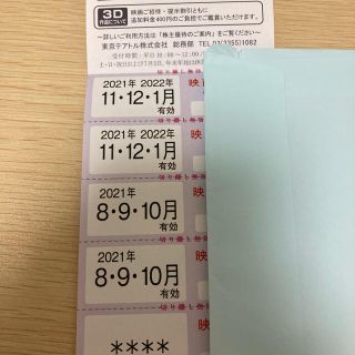 2021年 最新 東京テアトル 株主優待券 4枚(その他)