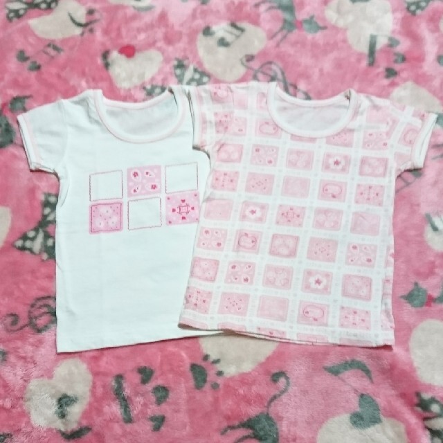 GUNZE(グンゼ)の90㎝ Tシャツ2枚セット キッズ/ベビー/マタニティのキッズ服女の子用(90cm~)(Tシャツ/カットソー)の商品写真