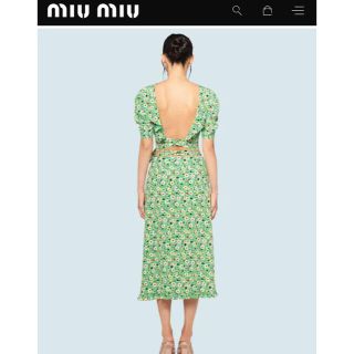 miumiu プリント　マロケン　トップ　ミュウミュウ　フローラル　松田未来