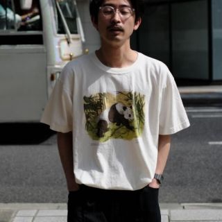 コモリ(COMOLI)のNICENESS 珍獣Tシャツ BERNARD G.PANDA M(Tシャツ/カットソー(半袖/袖なし))