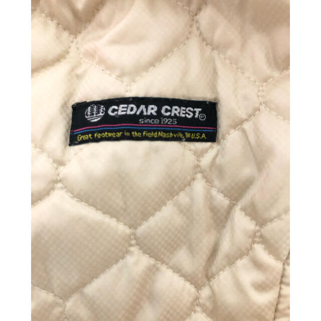 CEDAR CREST(セダークレスト)の【希少】❤セダークレスト❤ ベスト ベージュ 〈L〉 総柄 リバーシブル 春 夏 レディースのジャケット/アウター(ダウンベスト)の商品写真