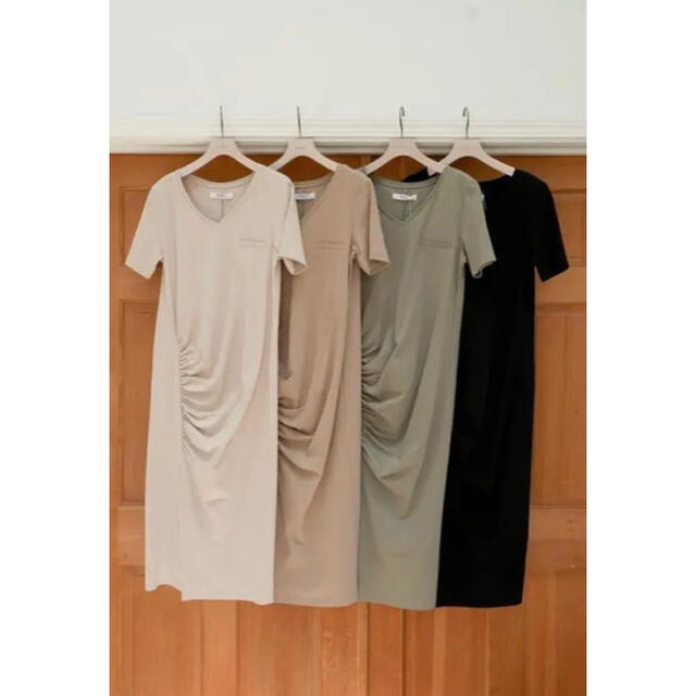 SNIDEL(スナイデル)のHerlipto Relaxed T-Shirt Long Dress sage レディースのワンピース(ロングワンピース/マキシワンピース)の商品写真