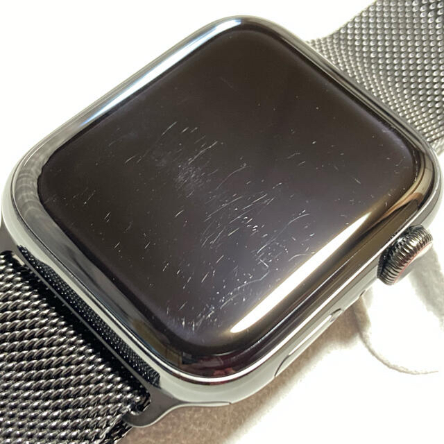 Apple Watch(アップルウォッチ)のApple Watch Series 4 セルラー 44mm ブラックステンレス スマホ/家電/カメラのスマートフォン/携帯電話(その他)の商品写真