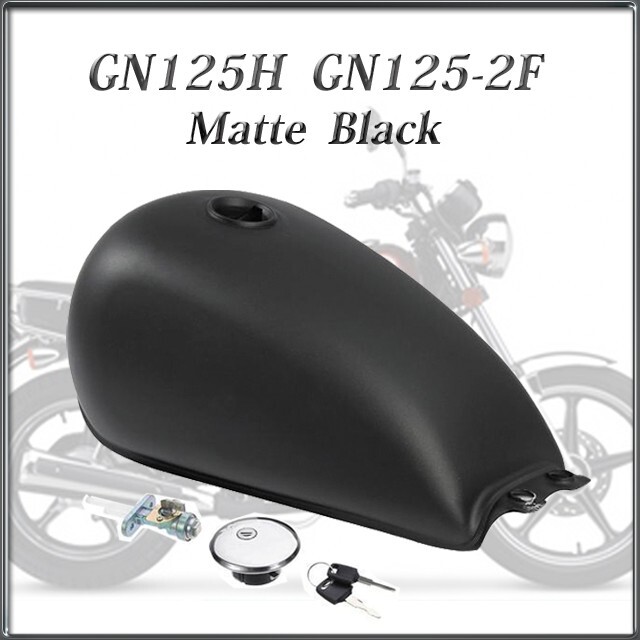 カラーマットブラック艶消し黒全国送料無料　新品未使用　GN125　燃料タンクセット　マットブラック