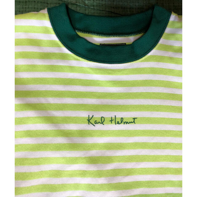 Karl Helmut(カールヘルム)のカールヘルム 半袖 Tシャツ L  グリーン系 ボーダー ピンクハウス メンズのトップス(Tシャツ/カットソー(半袖/袖なし))の商品写真