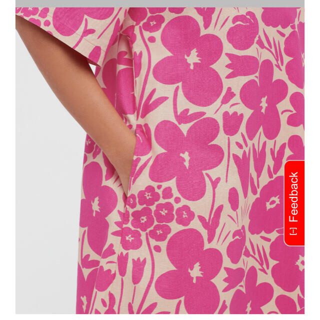 marimekko(マリメッコ)のマリメッコ  ユニクロ　海外限定リネンワンピース　marimekkoUNIQLO レディースのワンピース(ロングワンピース/マキシワンピース)の商品写真