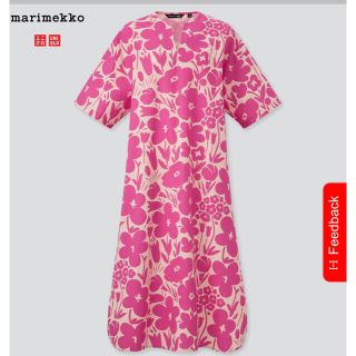 マリメッコ(marimekko)のマリメッコ  ユニクロ　海外限定リネンワンピース　marimekkoUNIQLO(ロングワンピース/マキシワンピース)