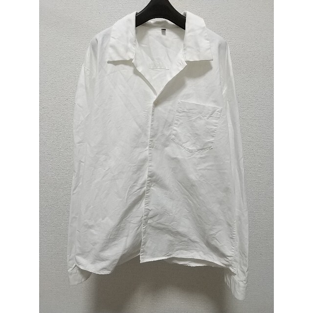 MUJI (無印良品)(ムジルシリョウヒン)の良品計画 シャツジャケット L~XLサイズ 白 シンプル オープンカラーシャツ メンズのジャケット/アウター(その他)の商品写真