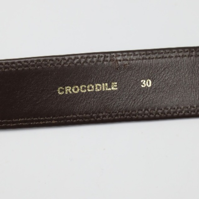 Crocodile(クロコダイル)のクロコダイル  ベルト ブラウン  CROCODILE ステッチ メンズのファッション小物(ベルト)の商品写真