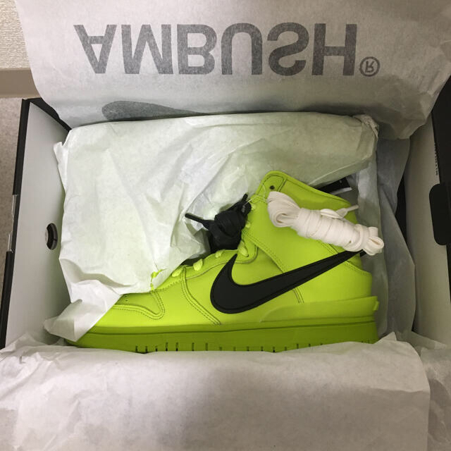 在庫特価品 AMBUSH NIKE DUNK HIGH FLASH LIME