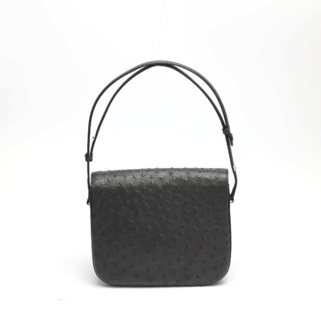 OSTRICH(オーストリッチ)のオーストリッチ  ショルダーバッグ ブラック  ostrich ハンドバッグ フルポイント レディースのバッグ(ショルダーバッグ)の商品写真