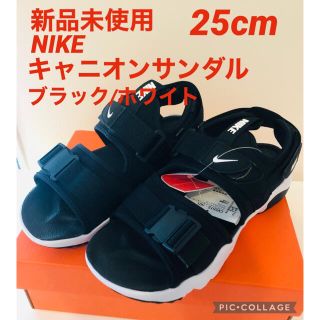 ナイキ(NIKE)の【新品】ナイキ ウィメンズ キャニオンサンダル ブラック 25cm(サンダル)