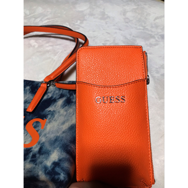 最終価格♥️新品GUESS♥️人気完売商品タイダイデニムトートバッグオレンジ♥️ 1