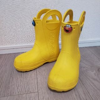 クロックス(crocs)のクロックス　長靴　イエロー　c13　19センチ　セサミストリート　ギズモビーズ(長靴/レインシューズ)