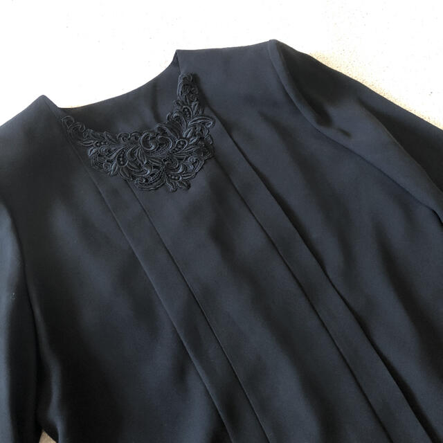 ブラックフォーマル⭐ワンピース⭐11号⭐L⭐黒⭐礼服⭐冠婚葬祭⭐フォーマル⭐ レディースのフォーマル/ドレス(礼服/喪服)の商品写真