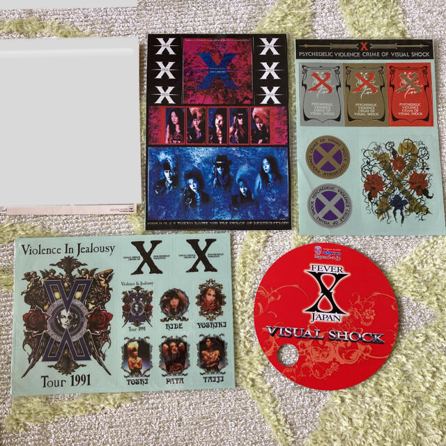 X JAPAN ステッカー4枚とパチンコのうちわ HIDE YOSHIKI | フリマアプリ ラクマ