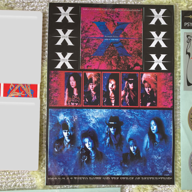 X JAPAN ステッカー4枚とパチンコのうちわ HIDE YOSHIKIの通販 by