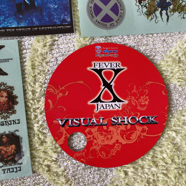 X JAPAN ステッカー4枚とパチンコのうちわ HIDE YOSHIKI