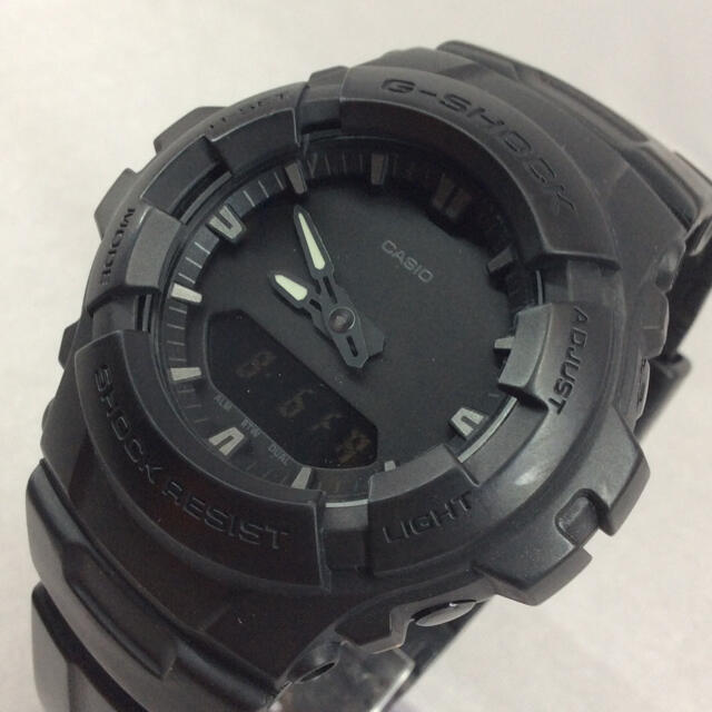 CASIO G-SHOCK ジーショック 黒デジアナ腕時計 G−100BB