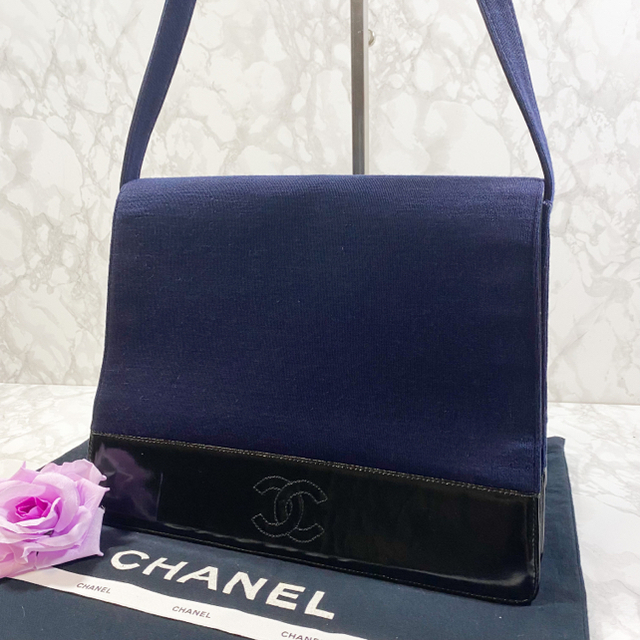 CHANEL - 【極美品✨】 シャネル ココマーク コットン エナメル