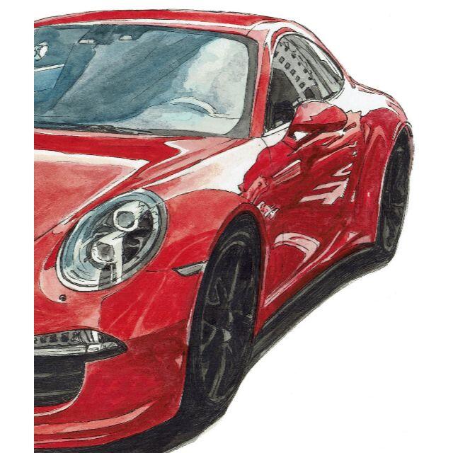 GC-1356ポルシェ911 GT3/GTS限定版画直筆サイン額装●作家平右ヱ門 8