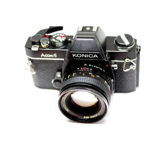 コニカミノルタ(KONICA MINOLTA)のコニカＡcom-1レンズ2本。50ミリ、135ｍｍ美品。(フィルムカメラ)