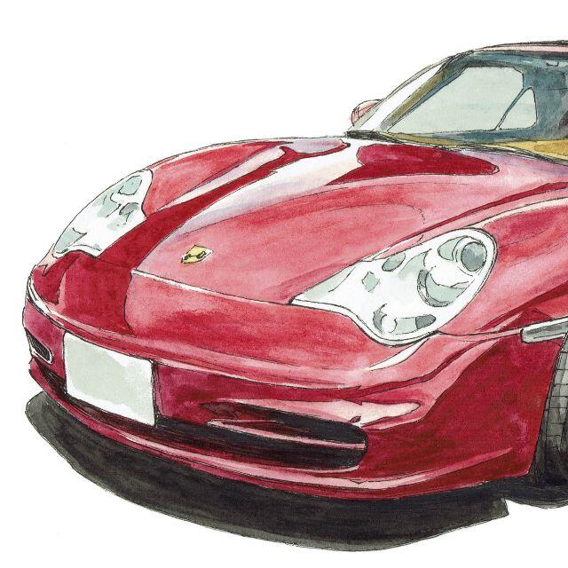 GC-1360ポルシェ911 GT3/GTS限定版画直筆サイン額装●作家平右ヱ門 3