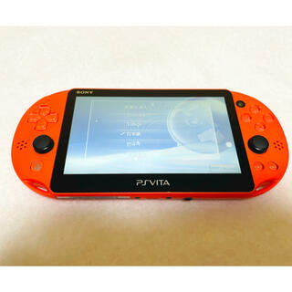 プレイステーションヴィータ(PlayStation Vita)のPSVita PCH-2000 ZA24 SONY  ネオンオレンジ 画面無傷(家庭用ゲーム機本体)