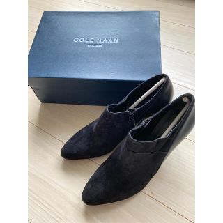 コールハーン(Cole Haan)の値下　新品 コールハーン Colehaan ショートブーツ 黒　ブーティー(ブーティ)