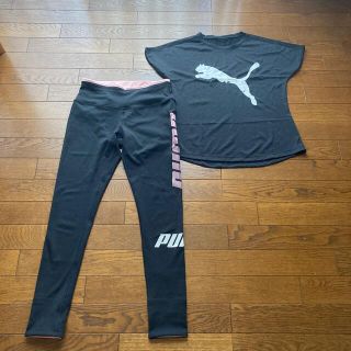 プーマ(PUMA)のPUMA トレーニングレギンス&Tシャツセット(ウェア)