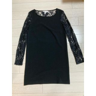 ビーシービージーマックスアズリア(BCBGMAXAZRIA)の値下げ！BCBGeneration♡袖&背中レースワンピース(ミニワンピース)