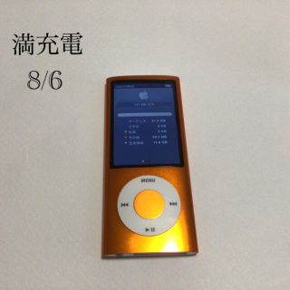 アップル(Apple)のiPod nano 5世代　16GB オレンジ-4 稼働品(ポータブルプレーヤー)