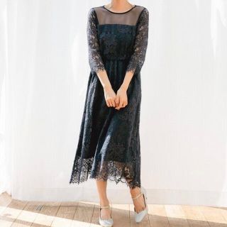 アパートバイローリーズ(apart by lowrys)の【Mサイズ】ネイビー♡ドレスロング丈ワンピース♡結婚式♡アパートバイローリーズ(ロングワンピース/マキシワンピース)