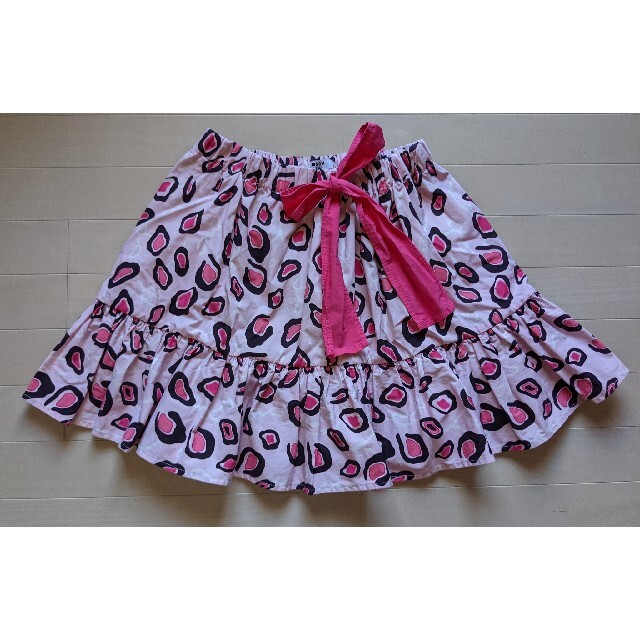 MSGM - MSGM☆スカート ピンク レオパード リボン付き 12anni(150前後