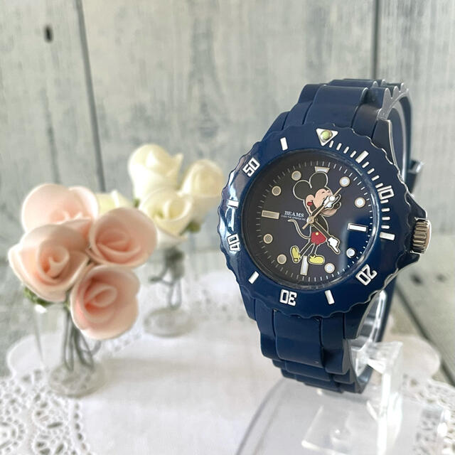 OVER THE STRIPES(オーバーザストライプス)の【希少】BEAMS × Over the stripes 腕時計 ブルー メンズの時計(腕時計(アナログ))の商品写真