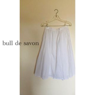 ビュルデサボン(bulle de savon)の新品⭐︎bull de savon スカート　ホワイト(ひざ丈スカート)