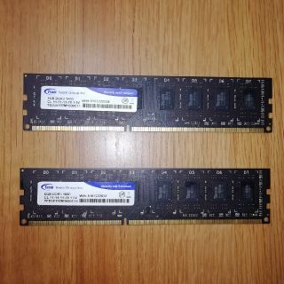 Team Elite  DDR3 8GB 2枚　デスクトップ用　※ジャンク※(PCパーツ)