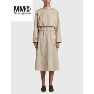 エムエムシックス(MM6)のMM6 MAISON MARGIELA リバース トレンチ ドレス(ひざ丈ワンピース)