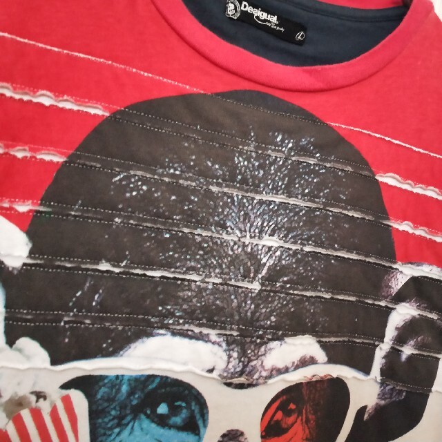 DESIGUAL(デシグアル)のdesigual　デジグアル　チンパンジーTシャツ　総柄 メンズのトップス(Tシャツ/カットソー(半袖/袖なし))の商品写真