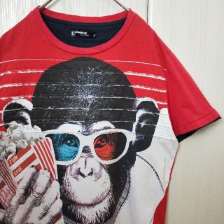 デシグアル(DESIGUAL)のdesigual　デジグアル　チンパンジーTシャツ　総柄(Tシャツ/カットソー(半袖/袖なし))