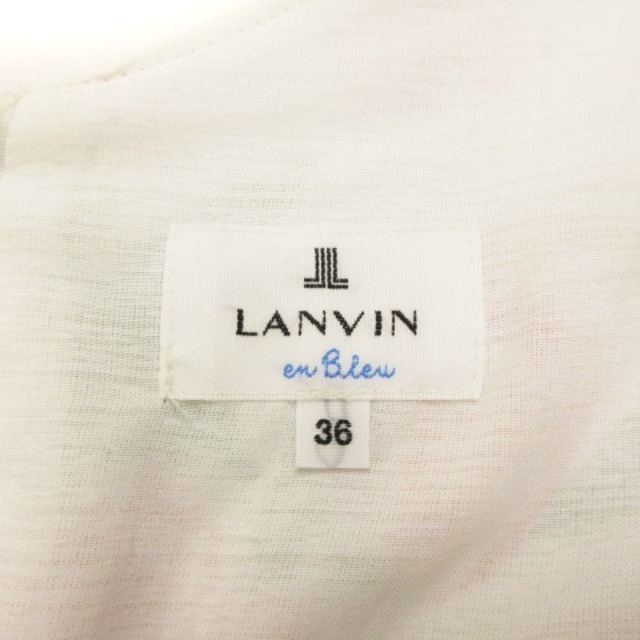 LANVIN en Bleu(ランバンオンブルー)のランバンオンブルー フラワー ボーダー ワンピース ロング ライトピンク 36 レディースのワンピース(ロングワンピース/マキシワンピース)の商品写真