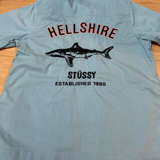 ステューシー(STUSSY)のステューシー　stussy シャツ　半袖シャツ　ブルー　青　サメ　シャーク　(シャツ)