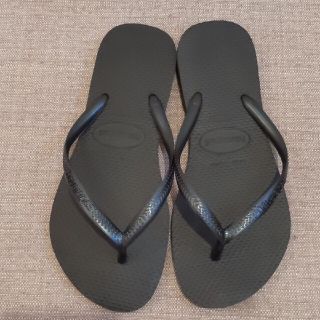 ハワイアナス(havaianas)のハワイアナス　ビーチサンダル　35/36 ブラック(ビーチサンダル)