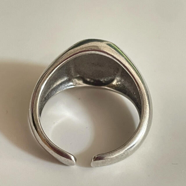 シルバーリング 925 銀 オニキス調 シグネット 丸型 フリーサイズ 指輪⑤ メンズのアクセサリー(リング(指輪))の商品写真