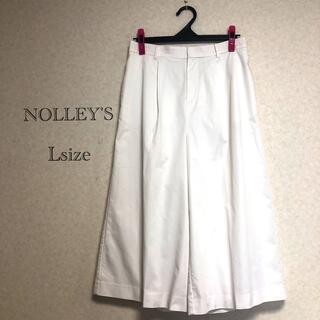 ノーリーズ(NOLLEY'S)のNOLLEY'S ノーリーズ　ワイドパンツ　ホワイト　Lサイズ(その他)
