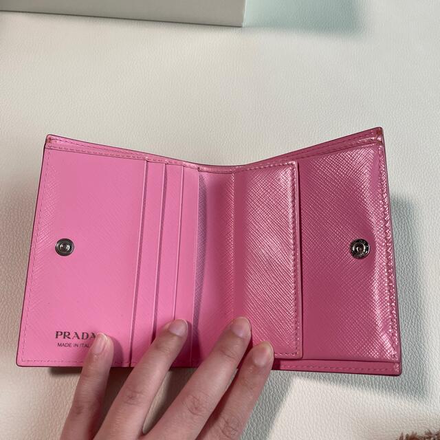 感謝の声続々！ 値下げ PRADA プラダ ミニ 財布　ピンク 折り財布