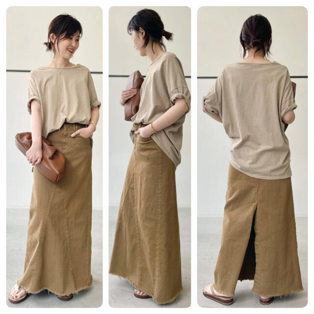 L'Appartement DEUXIEME CLASSE(アパルトモンドゥーズィエムクラス)の【GOOD GRIEF! 】A Line Fringe Hem Skirt 38 レディースのスカート(ロングスカート)の商品写真