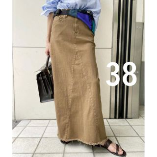 アパルトモンドゥーズィエムクラス(L'Appartement DEUXIEME CLASSE)の【GOOD GRIEF! 】A Line Fringe Hem Skirt 38(ロングスカート)